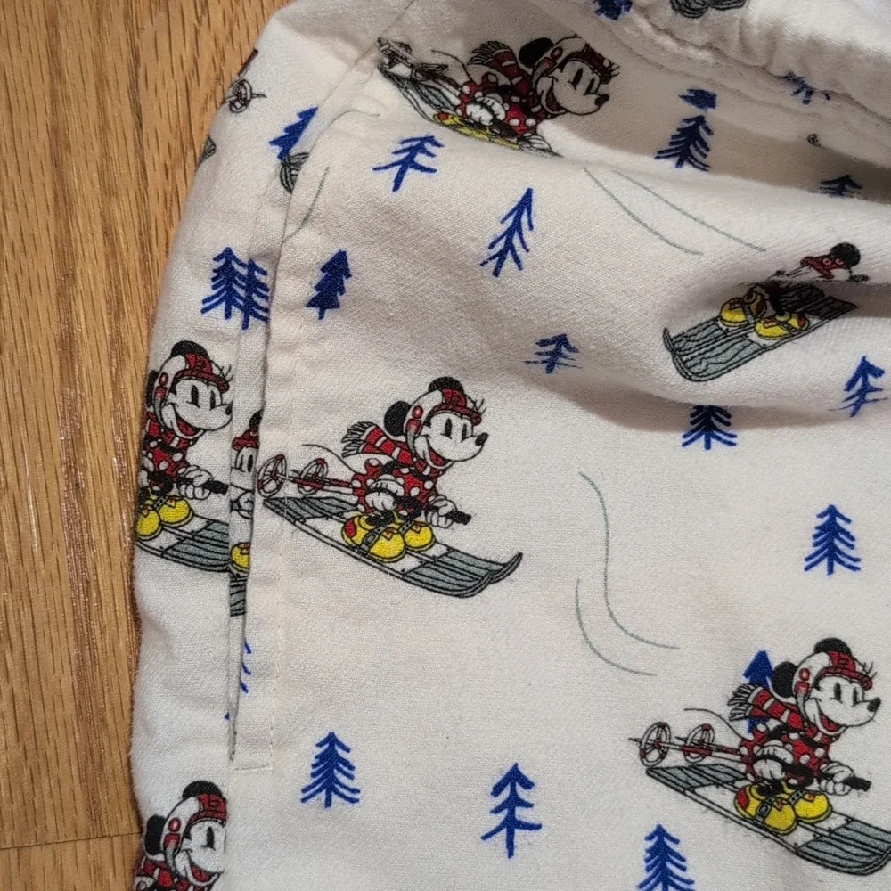 Hanna Anderson Mickey Mouse Holiday Pajama 100% Cotton Flannel Set Size XXS - Picture 13 of 14